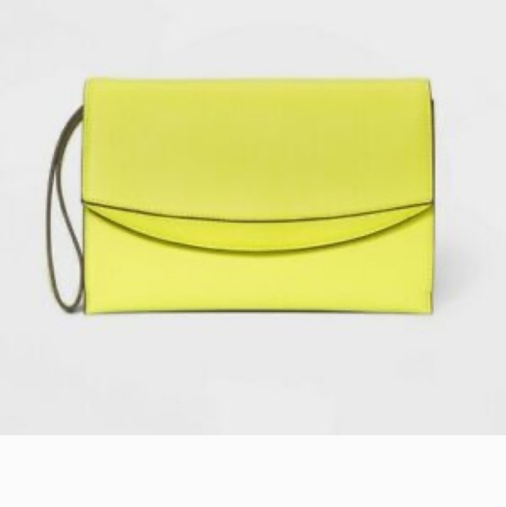 Summer neon yellow wristlet